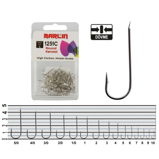 Marlin 1251C Nikel Olta İğnesi Marlin 1251C Nikel Olta İğnesi