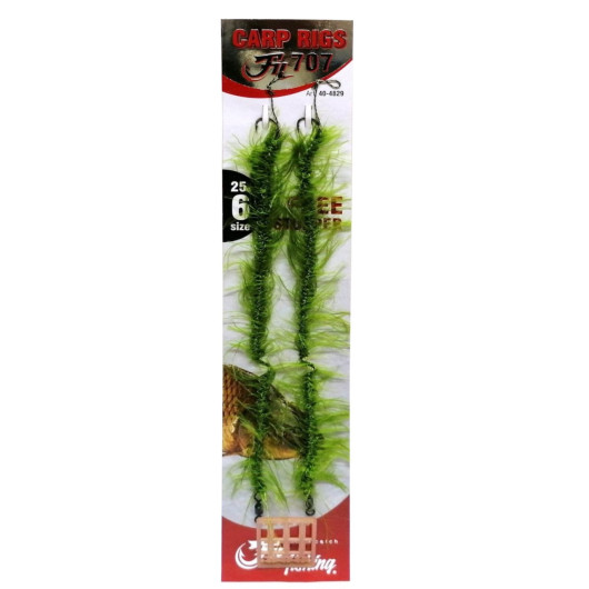 Carp Rigs 707 Kamuflajlı 2li Hazır Takım