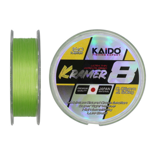 Kramer Japan 8X Braid 150 Mt Lime Green Kramer Japan 8X Braid 150 Mt Lime Green