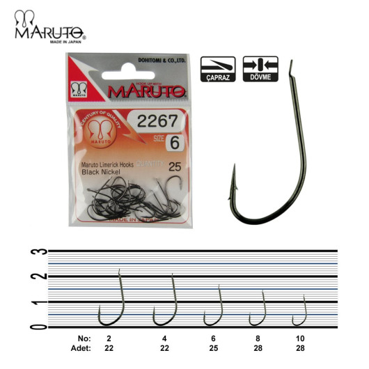 Maruto 2267 Black Nikel Olta İğnesi Maruto 2267 Black Nikel Olta İğnesi