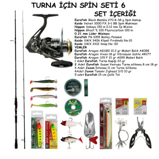 TURNA AVI İÇİN SPİN OLTA SETİ 6