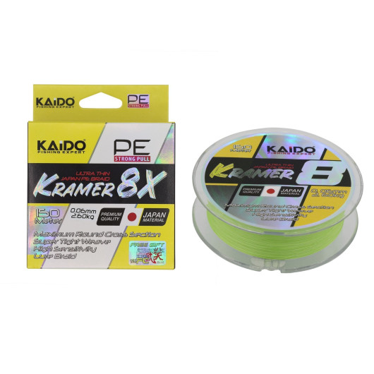 Kramer Japan 8X Braid 150 Mt Lime Green Kramer Japan 8X Braid 150 Mt Lime Green