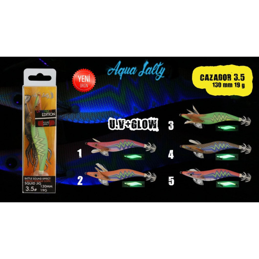 Cazador Squid Jig Kalamar Zokası 130Mm 19G 3.5 Cazador Squid Jig Kalamar Zokası 130Mm 19G 3.5