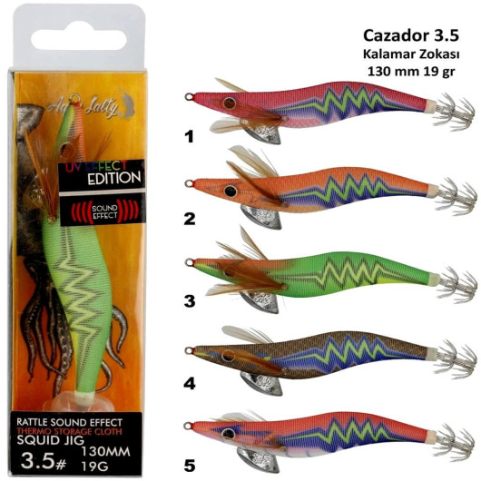 Cazador Squid Jig Kalamar Zokası 130Mm 19G 3.5 Cazador Squid Jig Kalamar Zokası 130Mm 19G 3.5