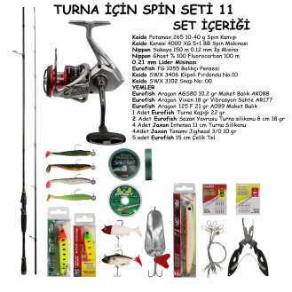 TURNA AVI İÇİN SPİN OLTA SETİ 11