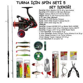 TURNA AVI İÇİN SPİN OLTA SETİ 5