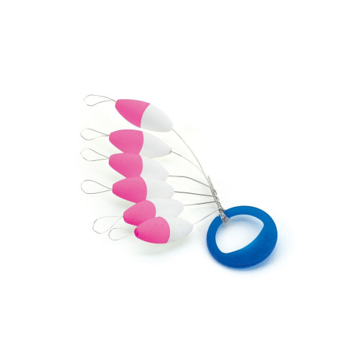 Float Oval 7x15mm White/Pink (6) Yüzdürücü Stoper