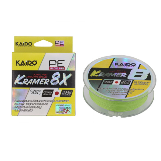 Kramer Japan 8X Braid 250 Mt Lime Green Kramer Japan 8X Braid 250 Mt Lime Green