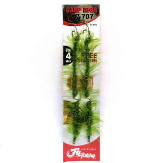 Carp Rigs 707 Kamuflajlı 2li Hazır Takım