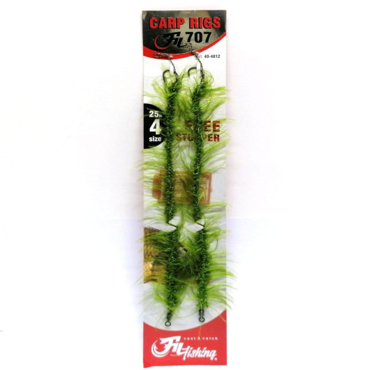 Carp Rigs 707 Kamuflajlı 2li Hazır Takım
