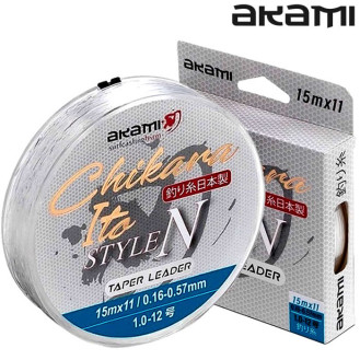 Akami Tapered Leader Chikara Clear