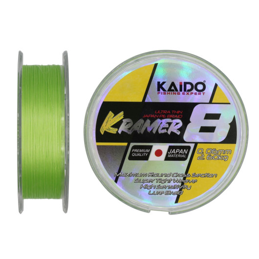 Kramer Japan 8X Braid 250 Mt Lime Green Kramer Japan 8X Braid 250 Mt Lime Green