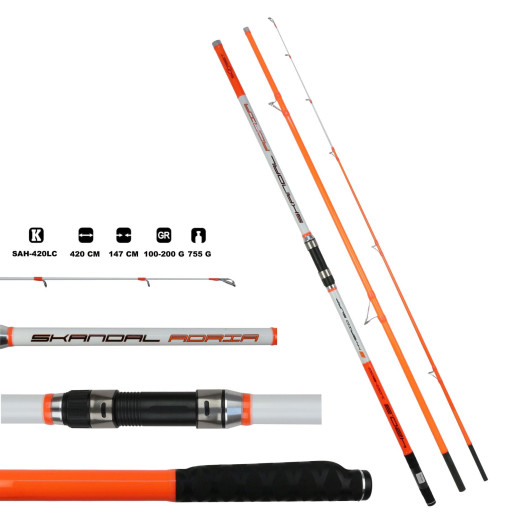 Skandal Adria Hybrid 420 LC Surf Kamışı 100-200 g Skandal Adria Hybrid 420 LC Surf Kamışı 100-200 g